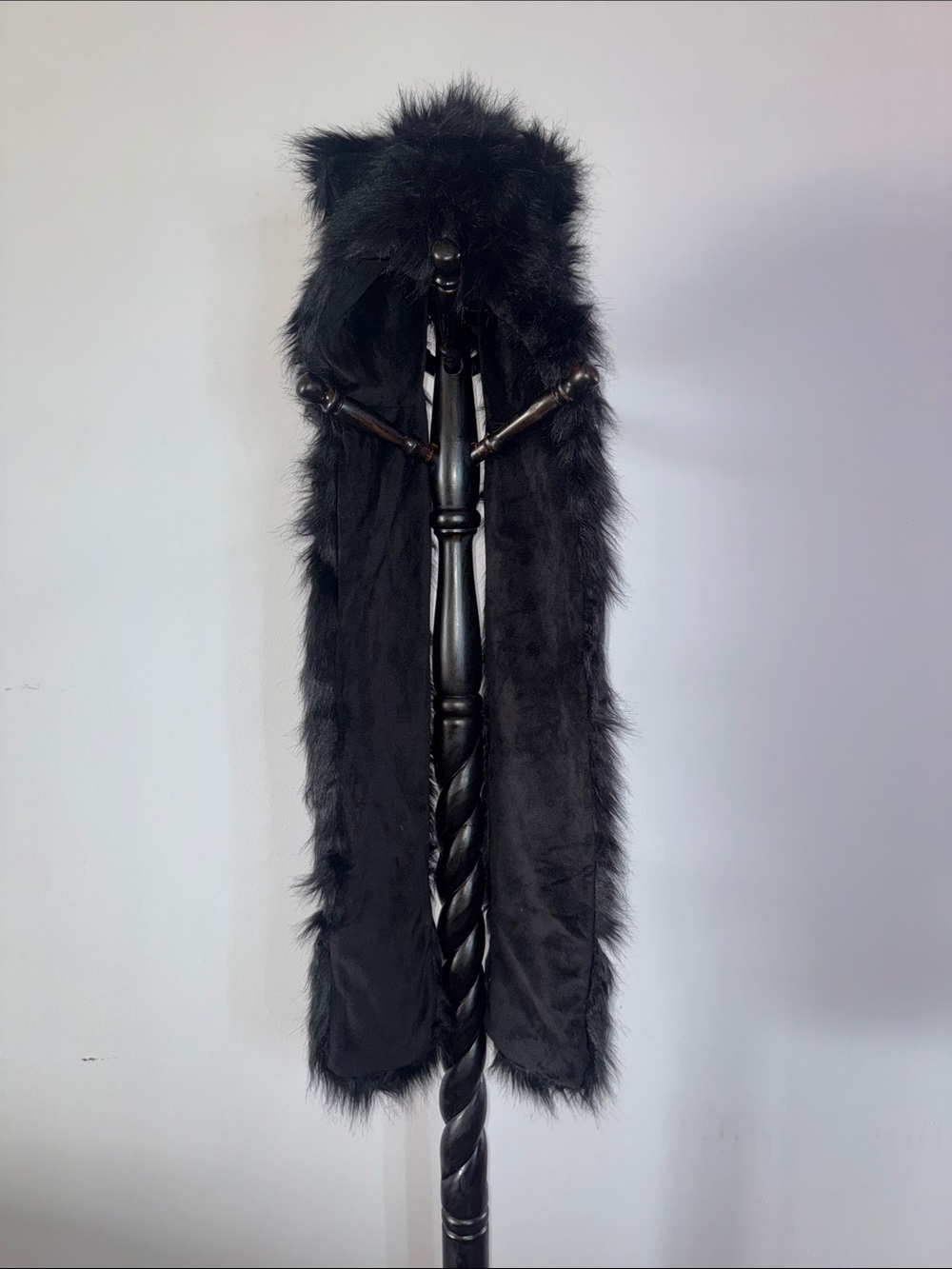 Halloween Costume - be a furry - Faux Fur Wolf Head and Mitten Piece 39.T